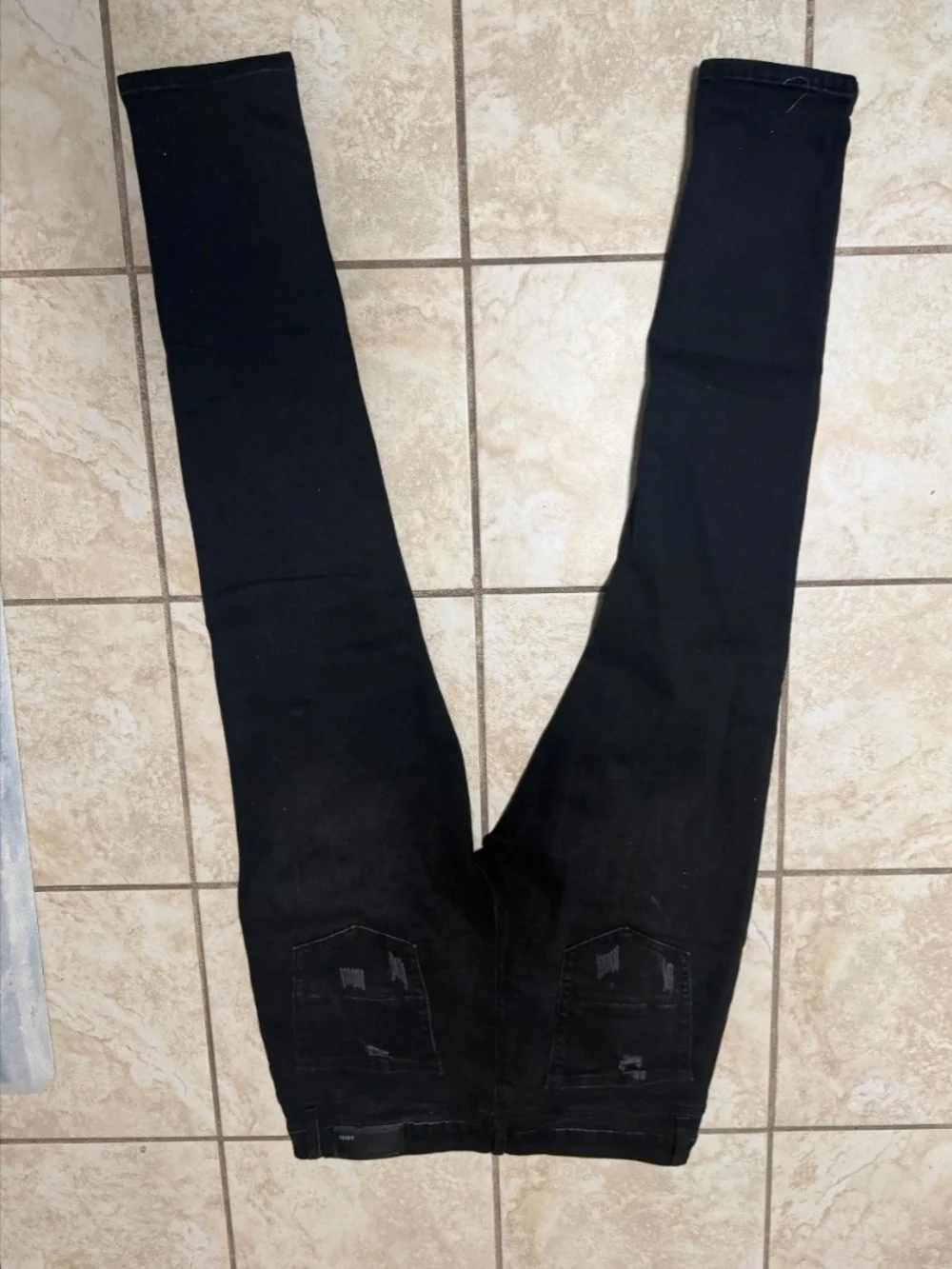 AMIRI Black Distressed Skinny Jeans
